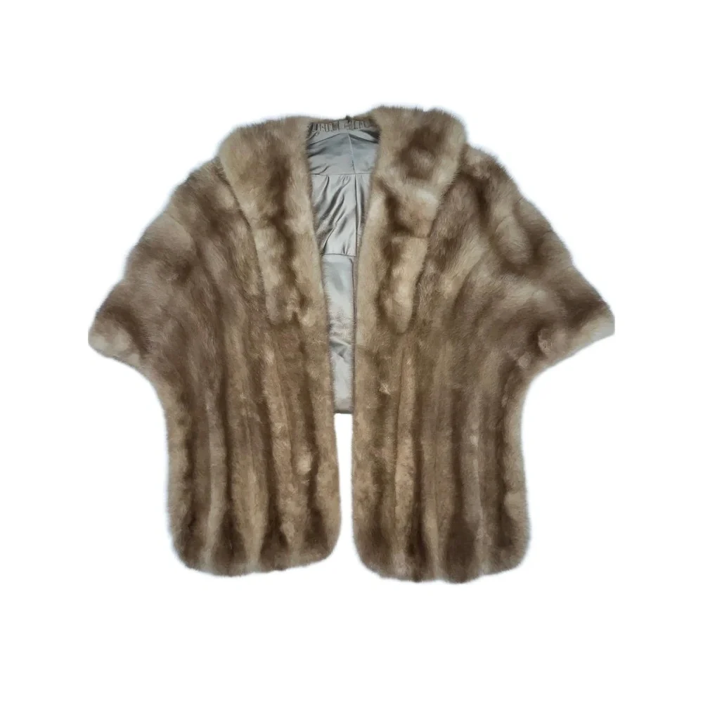 Vintage Women's Autumn Haze Real Fur B Sybil Shawl Stole Wrap - Picture 7 of 9